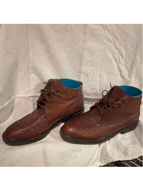 Vintage Eddie Bauer Men's Brown Leather Ankle Boots